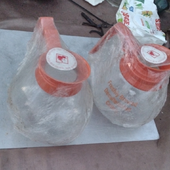 Orange and Clear Coffee Carafes NWT - Picture 1 of 1
